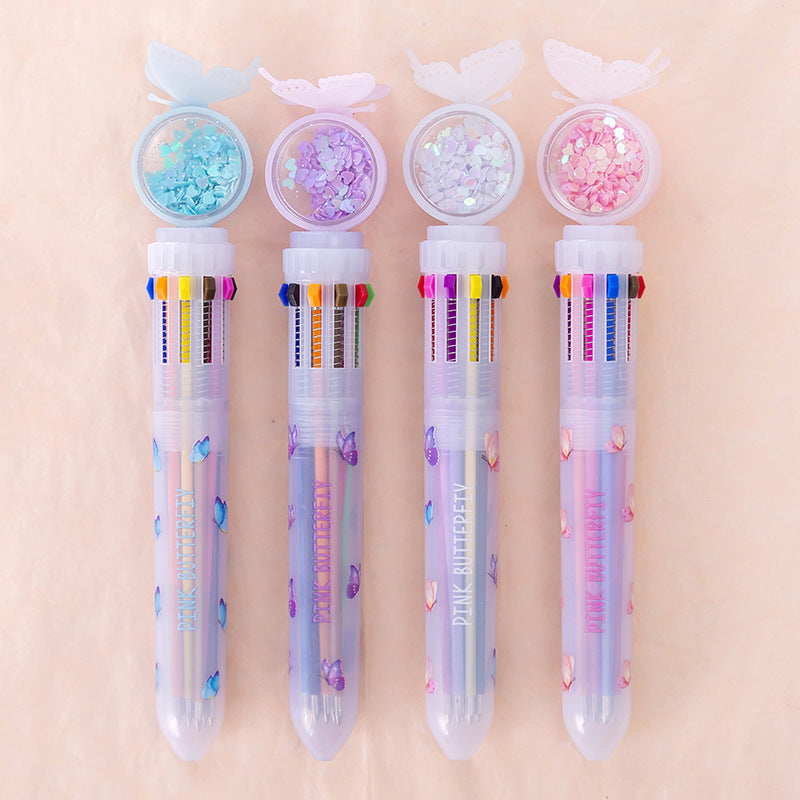 Wholesale Plastic Glitter Butterfly Rabbit Ten Color Beads